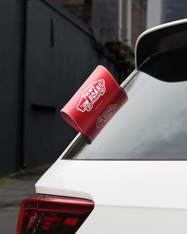 Car Tag Paws on Board Vans Style Tag Your Car BG