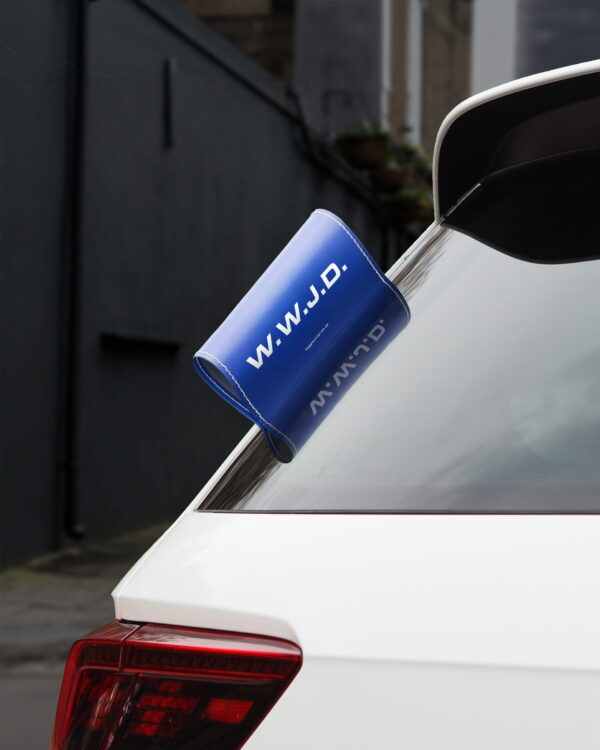 Car Tags WWJD Tag Your Car BG